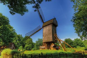 Eine historische Bockwindmühle